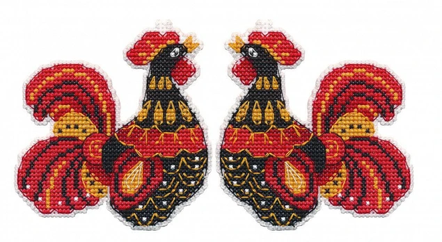 Christmas tree decoration. Rooster S1449