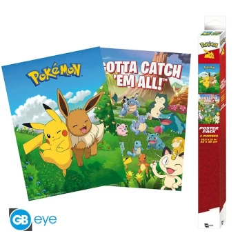 POKEMON rinkinys: 2 plakatai - „Environments“ (52x38cm)