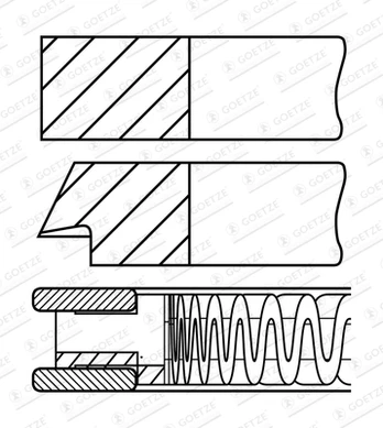 GOETZE 08-448800-00 Piston rings set