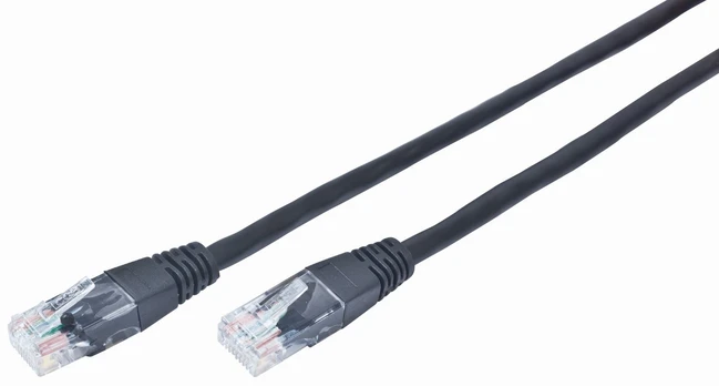PATCH CABLE CAT5E UTP 0.5M/BLACK PP12-0.5M/BK GEMBIRD
