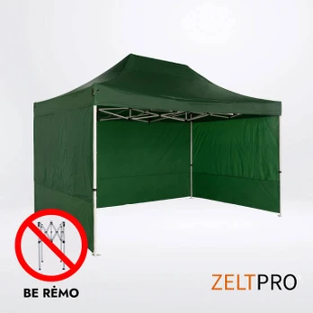 Prekybinės palapinės sienos 3x2 Žalia Zeltpro PROFRAME