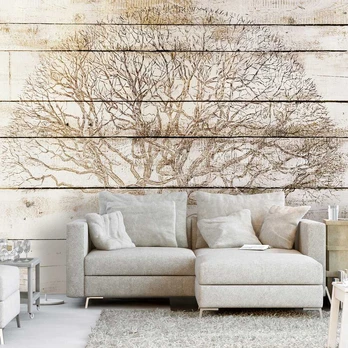 Artgeist Fototapetas - Tree on Boards