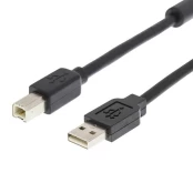 Kabelis DELTACO USB 2.0 "A-B", 5.0m, aktyvus, juodas / USB-EX05M kaina