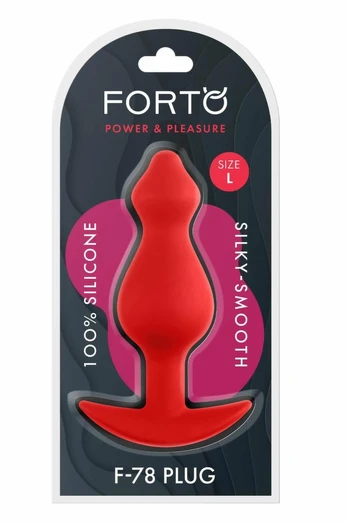 FORTO F-78 POINTEE Plug Large Red Premium Silicone Anchor Base