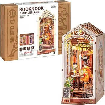 Robotime Mini namas 3D medinis konstruktorius Holiday Cafe