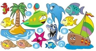 Lipdukas vaikams "Delfinas ir draugai"