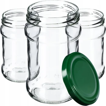 KADAX Seno konservavimo stiklainiai 315ml 10vnt 66mm + žalias dangtelis