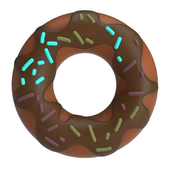 RING „Pretty Love Chocolate Super Donut“ silikoninis varpos žiedas