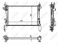 Variklio radiatorius NRF NRF 53934