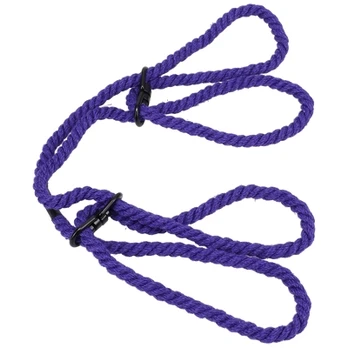 Doc Johnson Restrain Bind Tie Hemp Cuffs 6mm Adjustable Violetinė - Wrist or Ankle