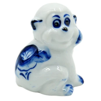 Porceliano statulėlė "Beždžionė", 4,5 cm