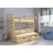 Three-poster bunk bed HIPPO 180x80 kaina