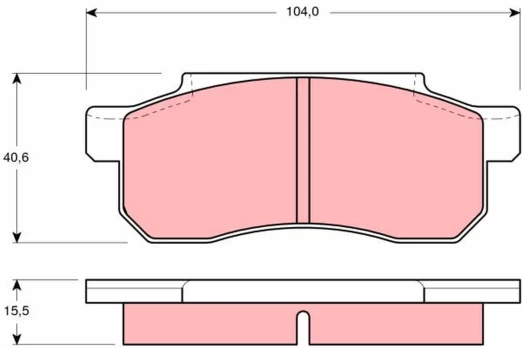 TRW GDB361 Brake pad set
