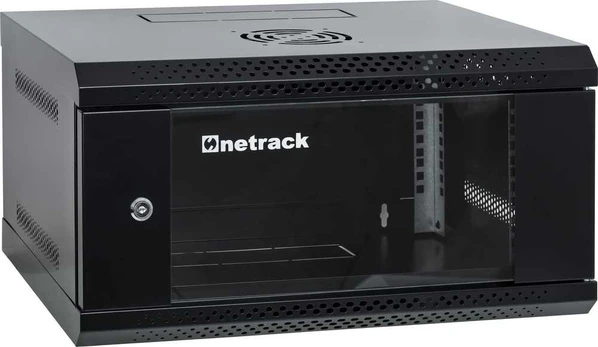 Sieninė serverio spinta RACK 19" 4U 400mm Netrack ECO-Line juoda
