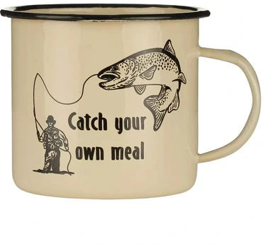 Fosco Emaliuotas puodelis Catch Your Own Meal