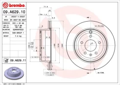 Stabdžių diskas BREMBO 09.A629.11 kaina