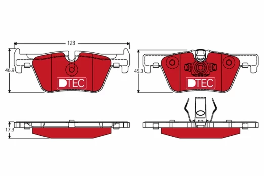 TRW GDB1919DTE Brake pad set