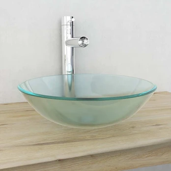 Praustuvas iš grūdinto stiklo, 42 cm, matinis