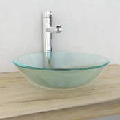 Praustuvas iš grūdinto stiklo, 42 cm, matinis kaina