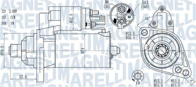 Starteris MAGNETI MARELLI 063721397010