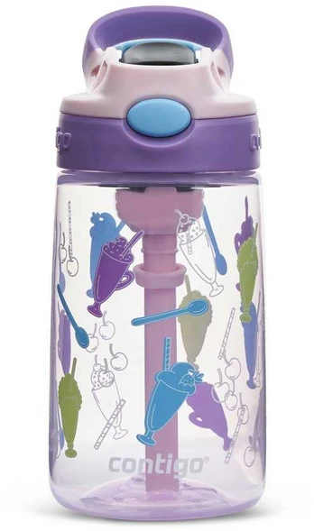 Gertuvė Contigo Easy Clean PP Strawbery Shakes 420ml violetinė