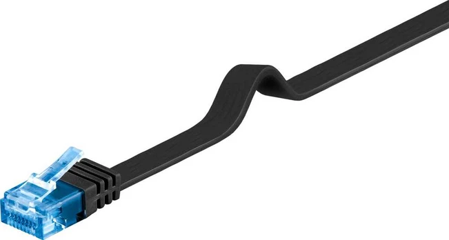 Goobay Kabelis LAN Patchcord CAT 6A UTP PŁASKI juoda 3m