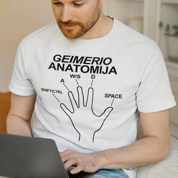 Marškinėliai "Geimerio anatomija", Žalia