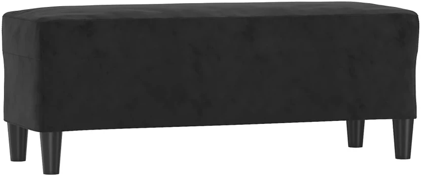 Suoliukas, juodos spalvos, 100x35x41cm, aksomas