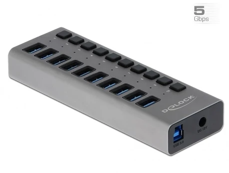 Delock Hub - 10 x SuperSpeed USB 3.0 - Desktop