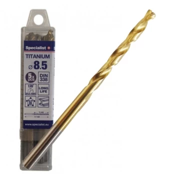 Metalinis grąžtas Specialist+ Titan, 8.5 mm, 5 vnt