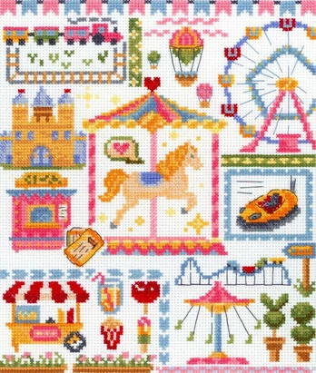 Cross stitch kit "Sampler. Amusement park" SNV-882