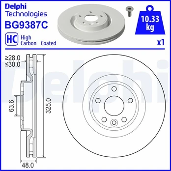 Stabdžių diskas DELPHI BG9387C