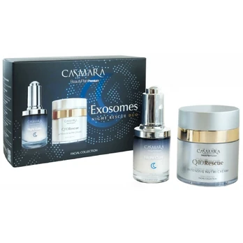 Casmara Duo Exosome Night Rescue veido priežiūros priemonių rinkinys