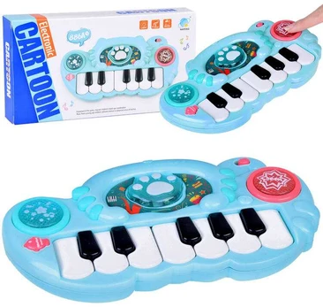 Interaktyvus muzikinis pianinas vaikams, mėlynas