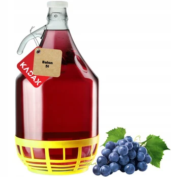 Wine Carboy 5L moteriškas balionas krepšelyje vyno butelis + uždarymas