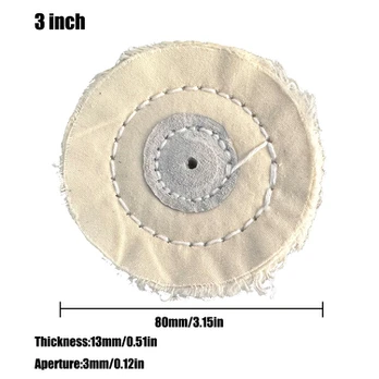 Papuošalų poliravimo diskas, 7.62 Cm White Cloth Wheel