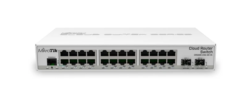 24 prievadų valdomas komutatorius MikroTik CRS326-24G-2S+IN