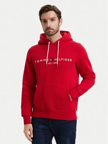 Tommy Hilfiger Džemperis Logo MW0MW11599 Raudona Regular Fit