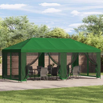 Paviljonas su šoninėmis sienelėmis 6 x 3 m Žalia