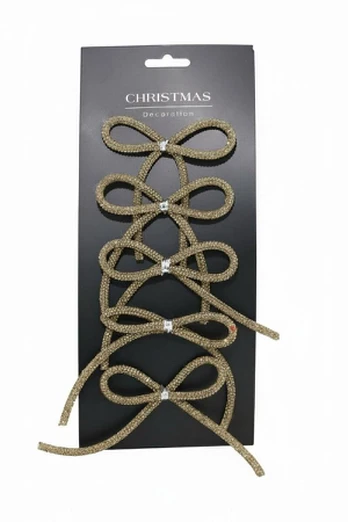 Eglutės žaisliukas Beads Bow, šampano, polietilenas, 5 vnt.