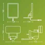 Philips LED saulės lauko prožektorius Tylus, baltas, 3000 K, jutiklis