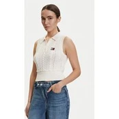 Tommy Jeans Megztinis DW0DW22318 Balta Regular Fit