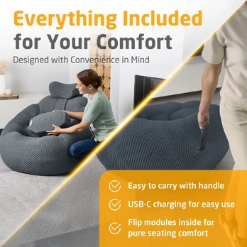 Medisana RS150 Bubble Sofa with Massage Dark pilkas