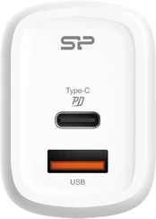 Silicon Power charger USB-C/USB QM25 30W, white | SP30WASYQM252PCW kaina