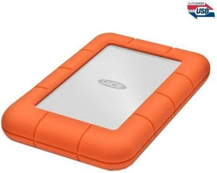 Kietasis diskas HDD išorinis diskas LaCie Rugged mini 1TB Sidabrinis- oranžinė (301558)