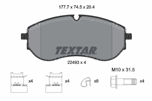 TEXTAR 2249301 Brake pad set