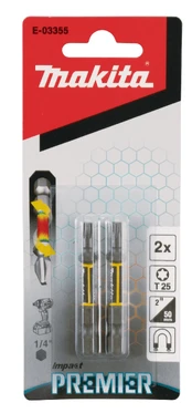 Antgalių rinkinys Makita E-03355, T25, 2 vnt. kaina