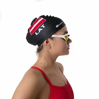 Plaukimo kepuraitė Latswim Suede, juoda