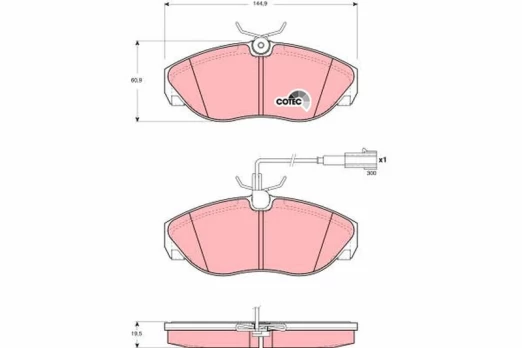 TRW GDB1425 Brake pad set
