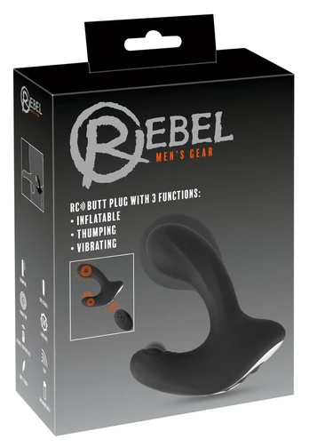 Rebel rc Butt Plug with 3 func Vibruojantis analinis dildo